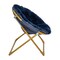 Emma and Oliver Io Kid's Folding Saucer Chair with Cozy Faux Fur Upholstery and Metal Frame for Playroom, Bedrooms, Nursery and More
